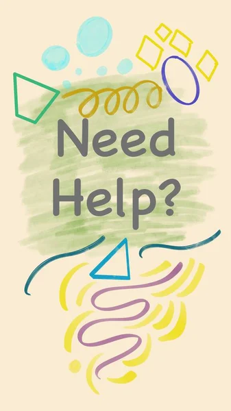 Necesita Ayuda Texto Escrito Sobre Fondo Colorido — Foto de Stock
