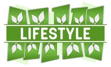 Metin ve yeşil yapraklı yaşam tarzı konsept resmi.