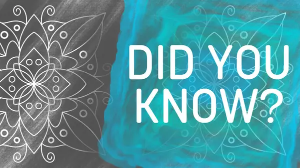 Did You Know text written over grey turquoise background with doodle element.