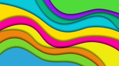 Parlak renkli dalgalı arkaplan resmi.