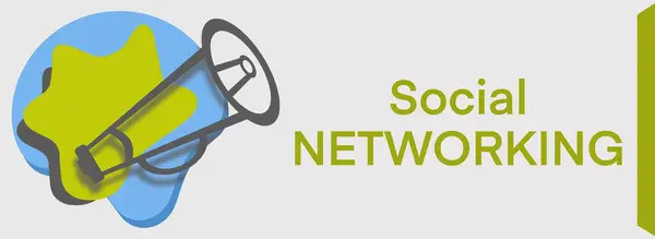 Social Networking Concept Image Text Loudspeaker Symbol — Stock Photo, Image