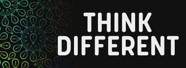 Metin ve ampul sembolüyle farklı bir konsept görüntüsü düşün.