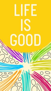 Hayat, sarı arkaplanda yazılmış iyi bir metindir..