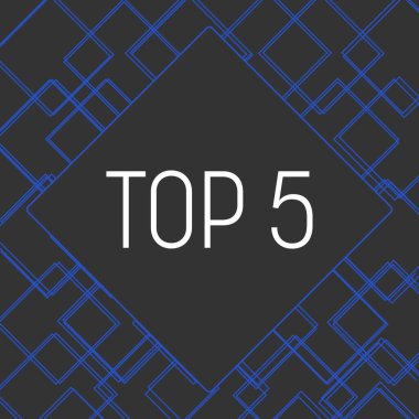 Koyu arkaplanda mavi ızgara desenli ilk beş metin.