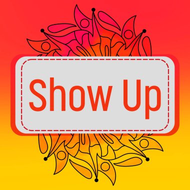 Kırmızı sarı arkaplanda yazılmış metni göster.