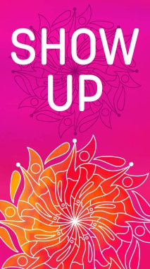 Pembe turuncu arkaplanda yazılmış metni göster.