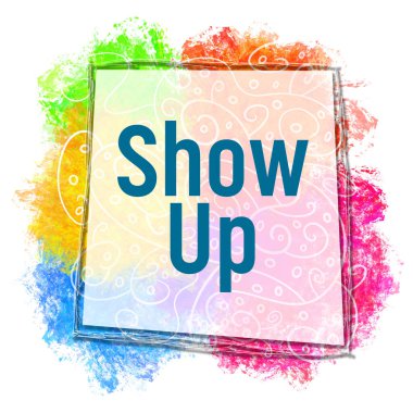 Renkli arkaplanda yazılmış metni göster.