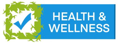 Metin ve işaret sembollü Sağlık ve Sağlık kavramı görüntüsü.