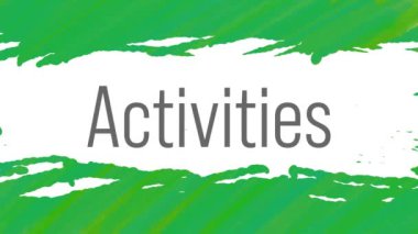 Renkli değişen arkaplan üzerine yazılan etkinlik metni.