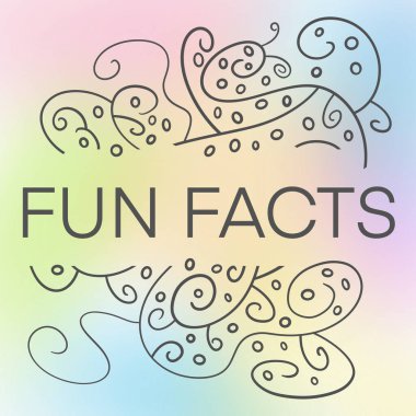 Renkli arkaplan üzerine yazılmış eğlenceli gerçekler metni.