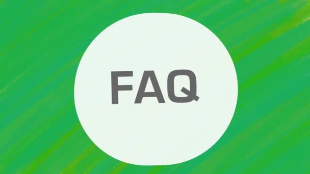 Faq Часто Задаваемые Вопросы Текст Фоне Изменением Цвета Фона — стоковое видео