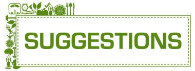 Metin ve sağlık sembolleriyle öneriler konsept resmi.