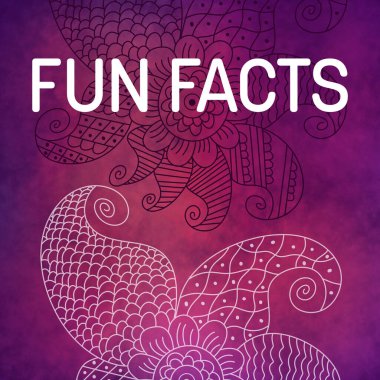 Pembe morumsu arkaplan üzerine karalama ögesi ile yazılmış eğlenceli gerçekler metni.