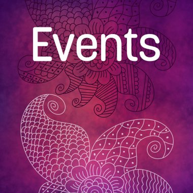 Pembe mor arkaplan üzerine yazılmış olaylar metni.