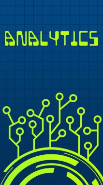 Metin ve devre sembolleriyle analitik konsept resmi.