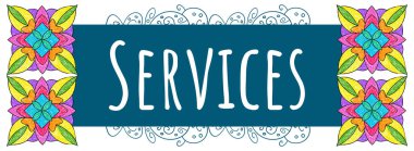 Tuğla turkuaz renkli arkaplan üzerine yazılmış servis metni.