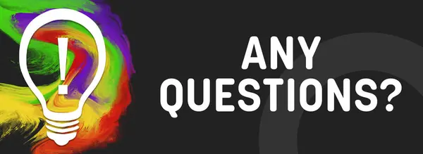 Koyu renkli arkaplan üzerine yazılmış tüm sorular.