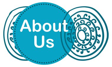 Turkuaz deniz mavisi arkaplanı üzerine yazılmış Bizle ilgili metin.