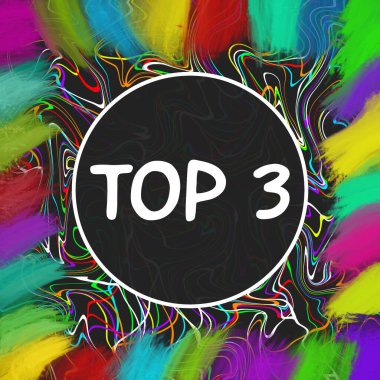 Koyu siyah arkaplan üzerine yazılmış ilk üç metin.