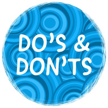 Dos And Donts text written over blue background.