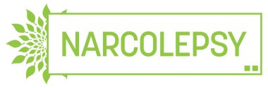 Narcolepsy text written over green background. clipart