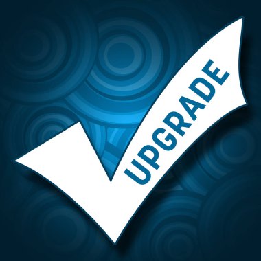 Konsept resmini metin ve tik işareti ile yükselt.