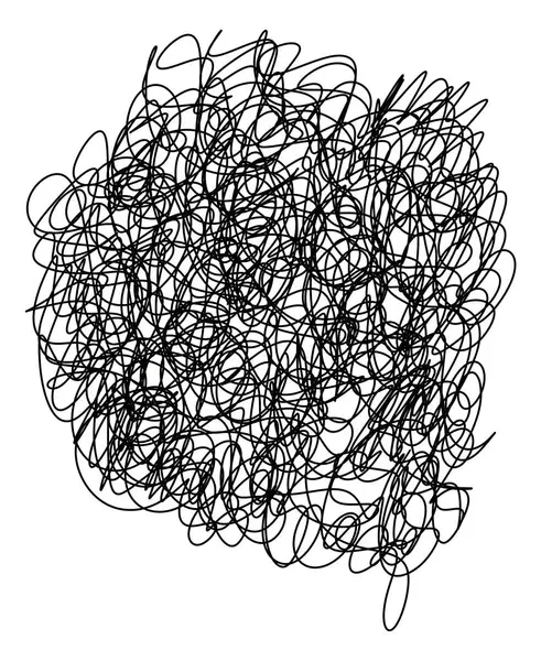 Siyah karalama işaretlerinin izole edilmiş görüntüsü.