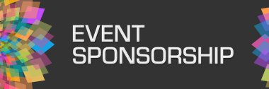 Koyu renkli arkaplan üzerine yazılmış etkinlik sponsor metni.