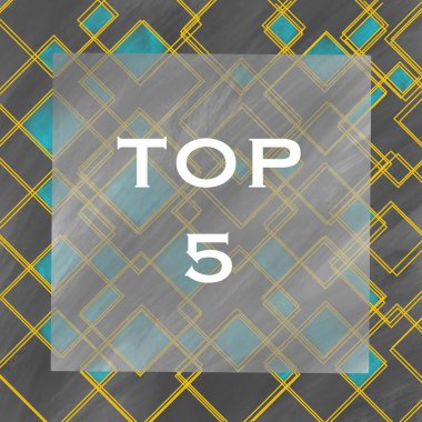 Koyu kareler şebeke arkaplanı üzerine yazılmış ilk beş metin.