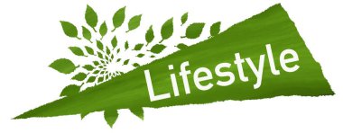 Metin ve yeşil yapraklı yaşam tarzı konsept resmi.