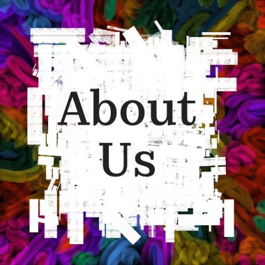 Renkli arkaplanda bizim hakkımızda yazılan metin.