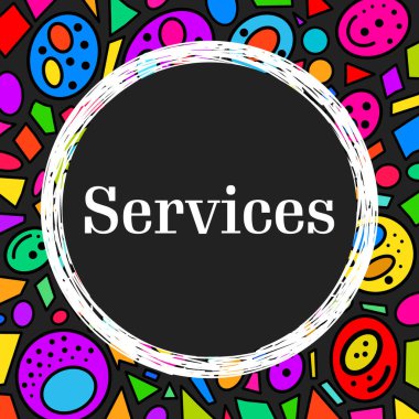 Koyu renkli arkaplanda karalama desenli servis metni.