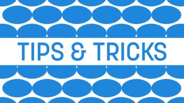 İpuçları ve Numara metni animasyon mavi geometrik şekiller arkaplanı üzerine yazılır.