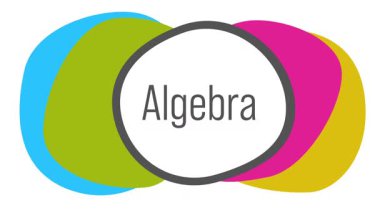 Canlandırılmış renkli arkaplan üzerine yazılmış cebir metni.