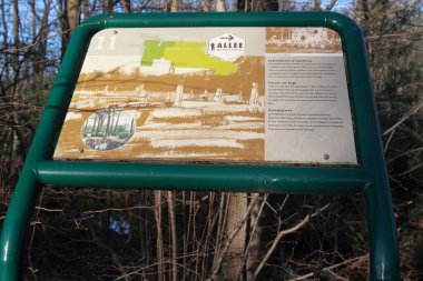 Hollandscheveld, Netherlands- January 8, 2023: cemetery information board in Hollandscheveld, Netherland