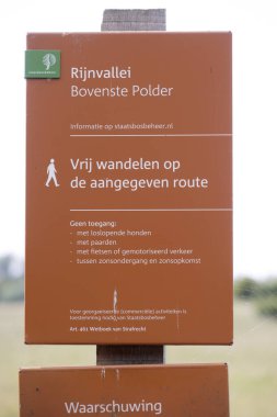 Wageningen, Hollanda - 15 Haziran 2023: Wageningen, Hollanda 'daki bilgi yönetim kurulu Polder
