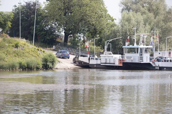 Wageningen Holandia Czerwca 2023 Turn Ferry Van Lexkesveer Holandia — Zdjęcie stockowe