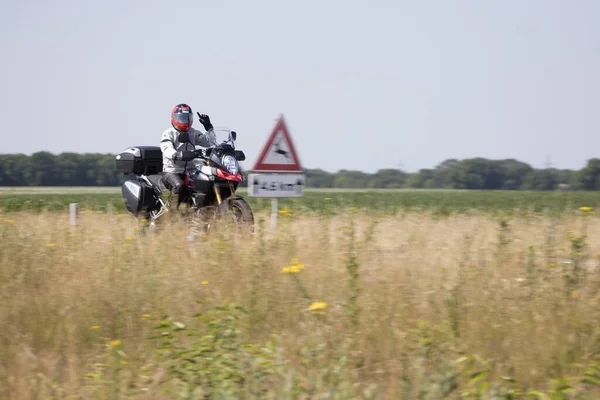 Hoogeveen Holandia Czerwca 2023 Motocykl N48 Drodze Assen Holandia — Zdjęcie stockowe