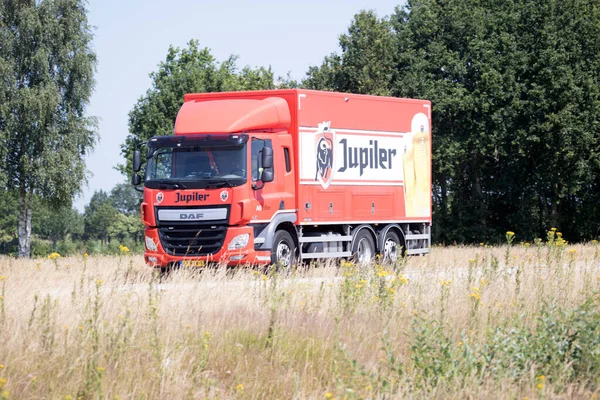 Hoogeveen Nederland Juni 2023 Jupiler Vrachtwagen N48 Bij Hoogeveen Nederland — Stockfoto