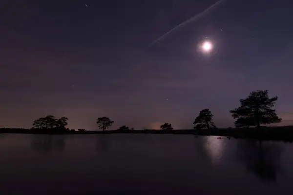 stock image Starry sky above the Dwingelderveld, Netherland