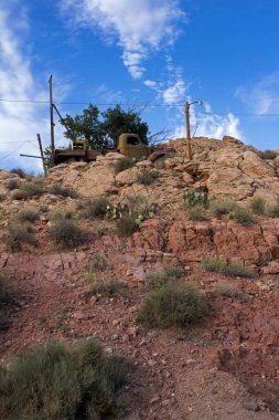 Colorado, ABD - 17 Ağustos 2017: Colorado ABD 'de tepede araba kazası