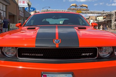 Afton, ABD - 26 Ağustos 2017 Dodge Challenger arabası