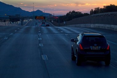 Salt Lake City, ABD - 27 Ağustos 2017: Salt Lake City 'de otoyol, ABD