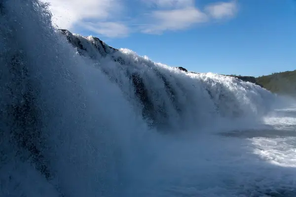stock image waterfall Tjalsvaedi in Iceland