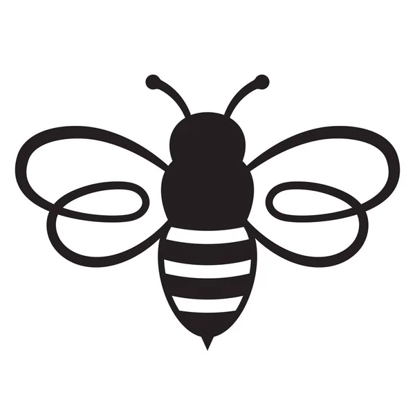 Icono Honey Bee Carácter Insecto Abeja Voladora Dibujos Animados Vector — Vector de stock