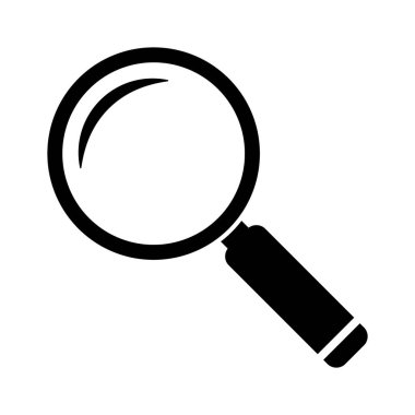 Büyüteç simgesi. Arama simgesi, vektör büyüteci veya loupe işareti.