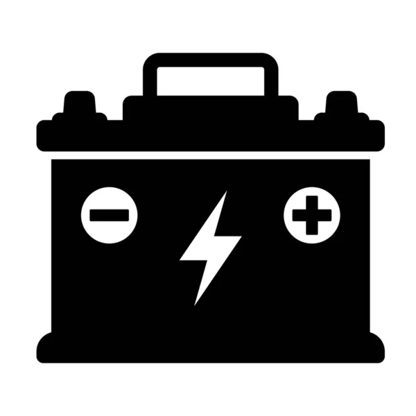 Иконка Аккумулятора Автомобиля Энергетический Аккумулятор Автомобильный Знак Заряда Автоматические Символы — стоковый вектор