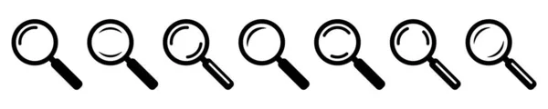 Magnifying Glass Icon Search Icon Vector Magnifier Loupe Sign — Vettoriale Stock