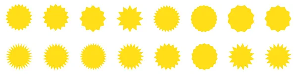 Sbírka Žlutých Nákupních Štítků Speciální Cenovka Prodej Nebo Slevový Štítek — Stockový vektor