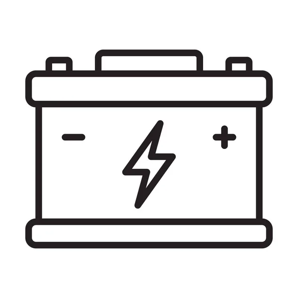 Icône Batterie Voiture Accumulateur Énergie Panneau Charge Automobile Symboles Batterie — Image vectorielle